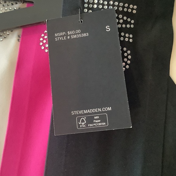 Steve Madden Crystal Logo No Show Thong Underwear 5 Pack - Picture 3 of 4